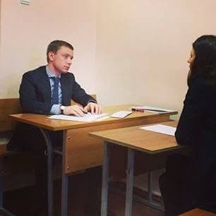 Олександр Кацуба під час роботи на кафедрі університету
