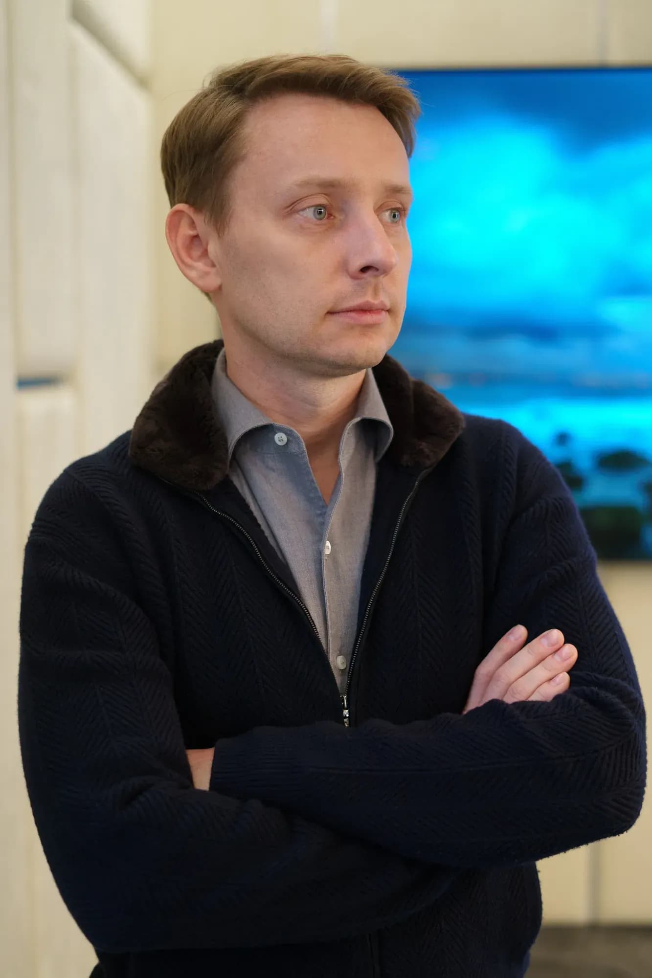 Oleksandr Katsuba in his office
