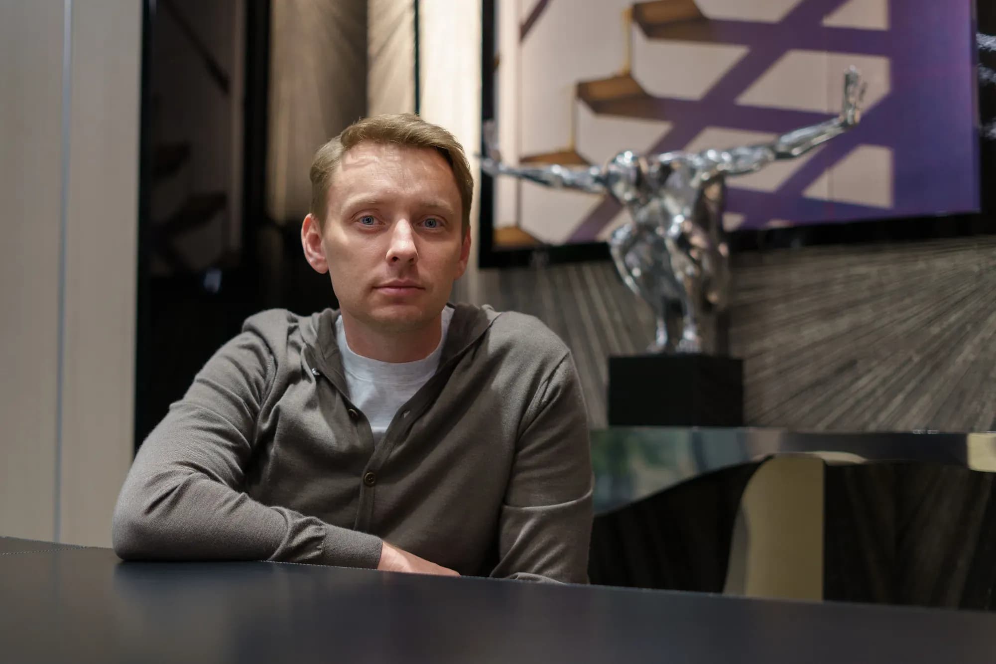 Oleksandr Katsuba in his office
