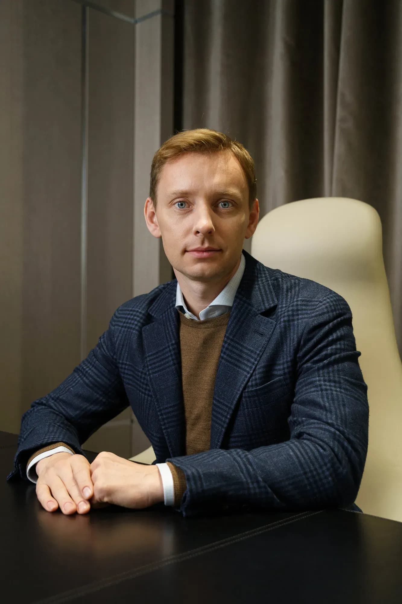 Oleksandr Katsuba in his office